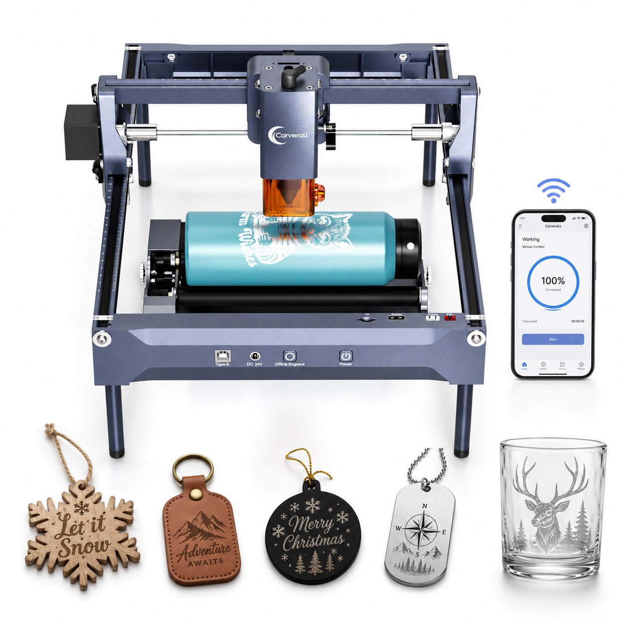 Industrial Laser Engraver - Máquina de Gravação Laser K15PRO 5W